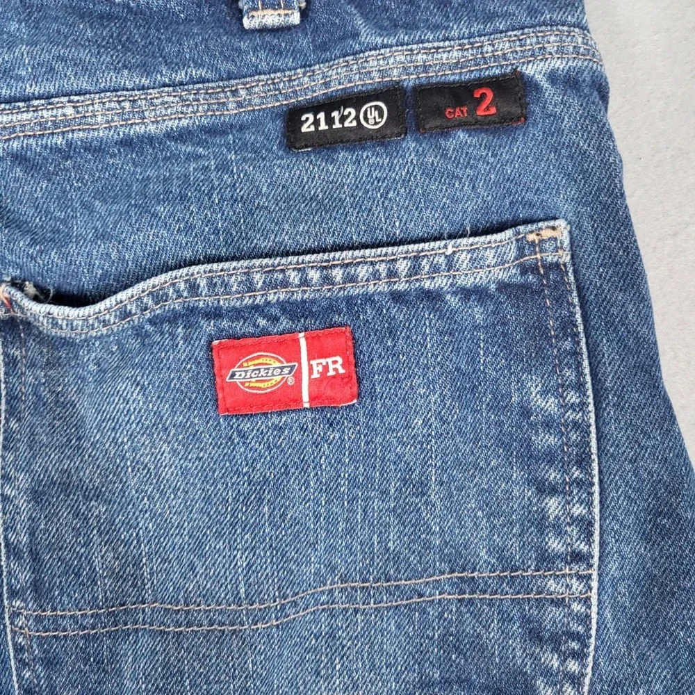 Dickies‎ FR Flame Resistant Carpenter Jeans Men's 36x32 Blue Workwear